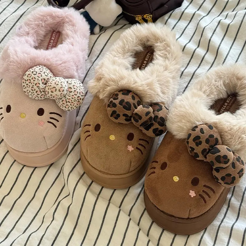 Comfy Hello KT Fur Slippers