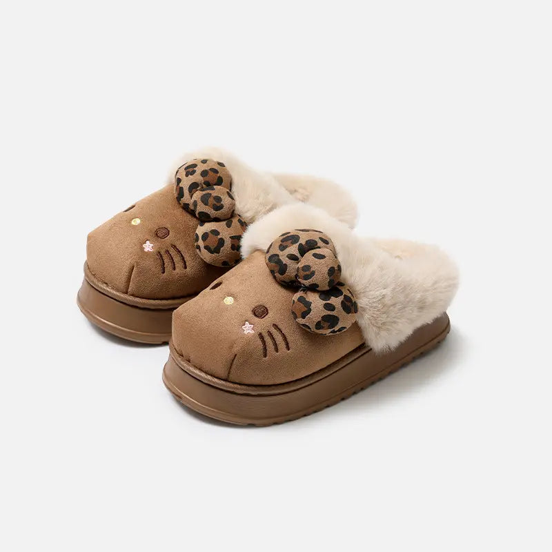Comfy Hello KT Fur Slippers