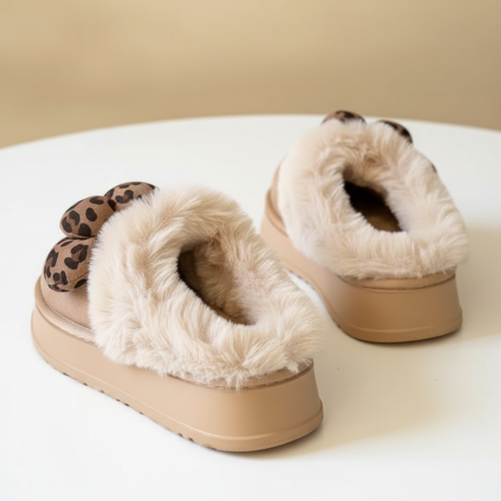 Comfy Hello KT Fur Slippers